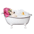 Spa Shih Tzu in Tub (pink) thumbnail