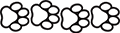 4 Mini Paws - White thumbnail