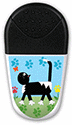 Black Cat on Green and Blue thumbnail
