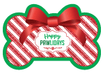 Bone with Bow (glitter candy cane) thumbnail