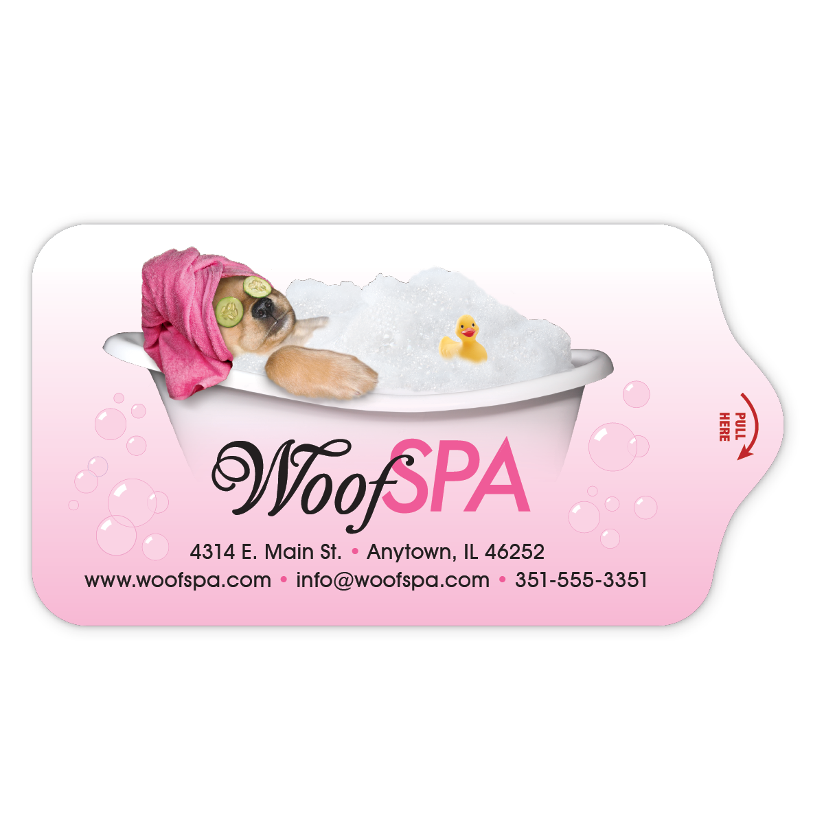 Spa Dog in Tub (pink) thumbnail