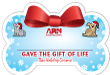 Bone with Bow - Santa Pets (blue) thumbnail