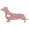 Dachshund shape (rose gold) thumbnail