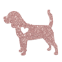 Beagle (rose gold glitter) thumbnail