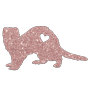 Ferret (rose gold glitter) thumbnail