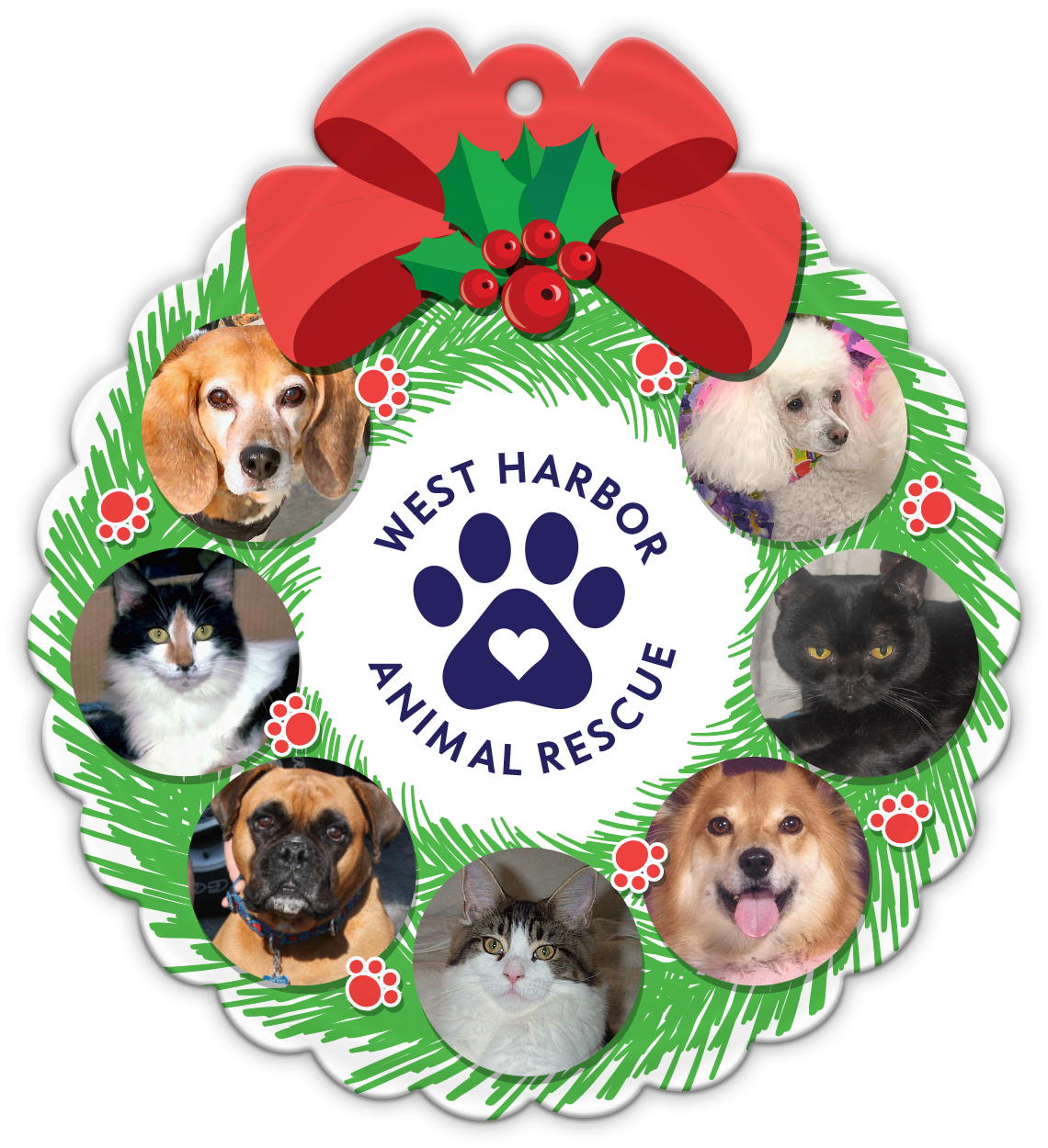 Seven Photo Wreath (white) thumbnail