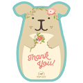 Round Dog with Flowers thumbnail