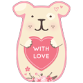 Round Dog with Heart thumbnail