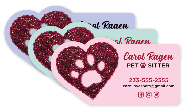 Glitter Heart with Paw thumbnail