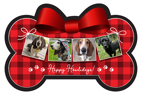 Bone with Bow - String of Photos (Buffalo Plaid) thumbnail