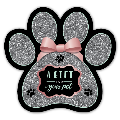 Silver Glitter with Rose Gold Bow thumbnail