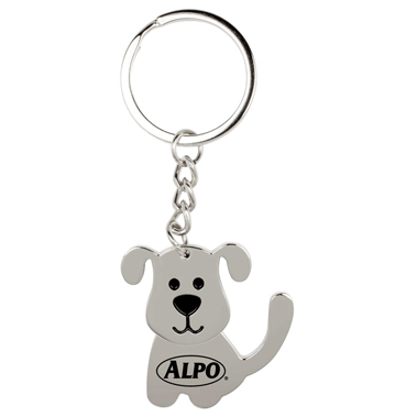 Metal Swinging Dog Keychain thumbnail