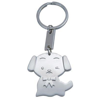 Metal Winking Dog Keychain thumbnail