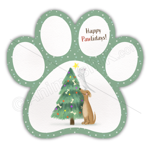 Dog and Cat Tree Illustration thumbnail