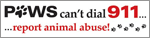 Paws can't dial 911, report animal abuse thumbnail
