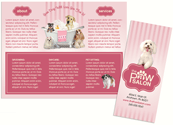 Dog on Banner / Pink Stripe thumbnail