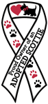 Adopted Scottie Large Ribbon Magnet thumbnail