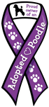 Adopted Poodle Large Ribbon Magnet thumbnail
