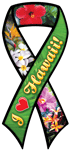 Hawaii (Floral) Ribbon Magnet thumbnail