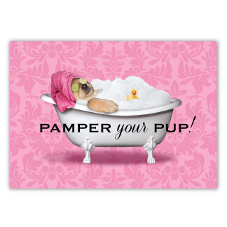 Spa Dog - pink (damask) thumbnail