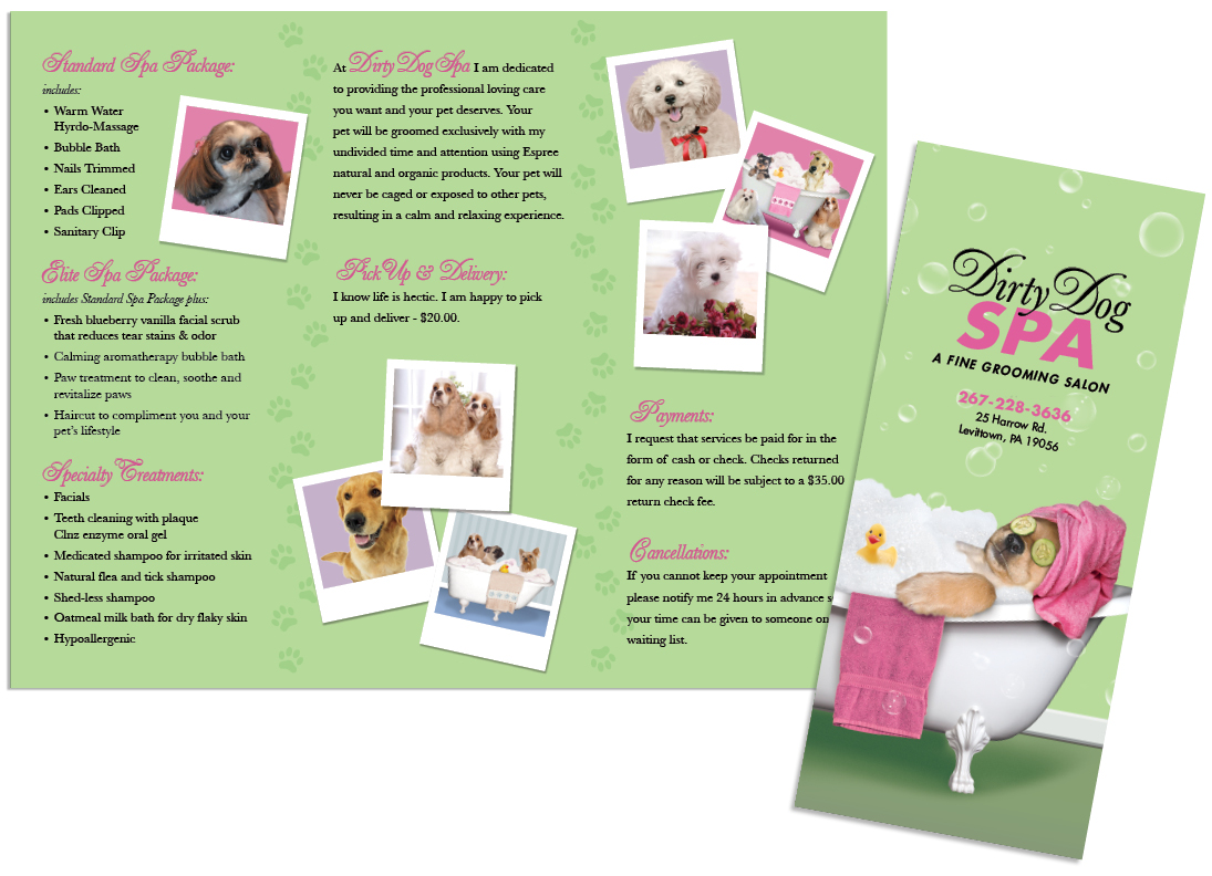 Spa Dog (pink and green) thumbnail