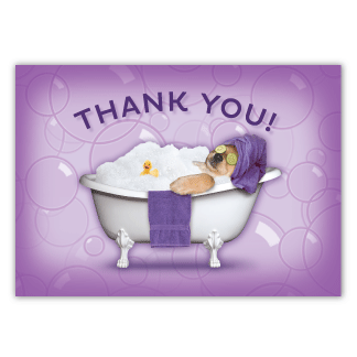 Spa Dog - purple (Thank You) thumbnail