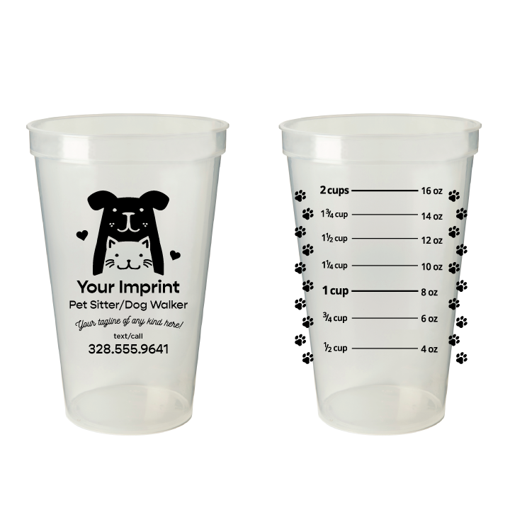 22oz & 16oz Measuring Pet Food Cups :: AnimalsINK
