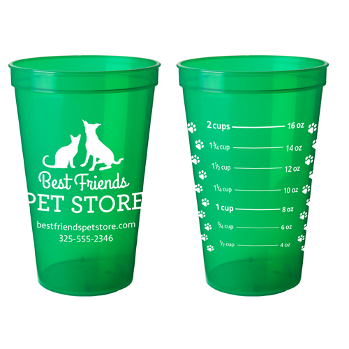 Promotional 16 oz Pet Food Measuring Cups